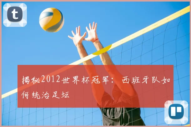 揭秘2012世界杯冠军：西班牙队如何统治足坛